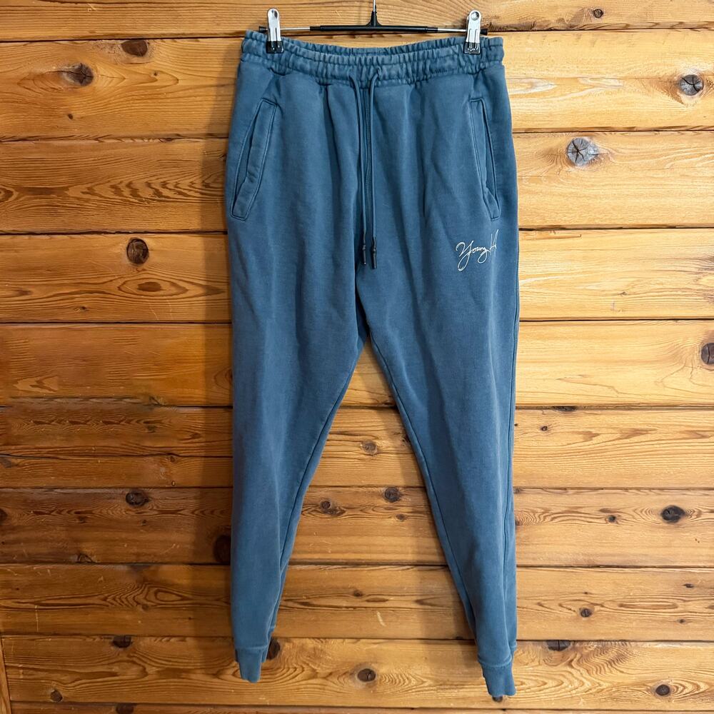 YoungLA Jogger Sweatpants with Pockets Looser Fit Elastic Waist Large